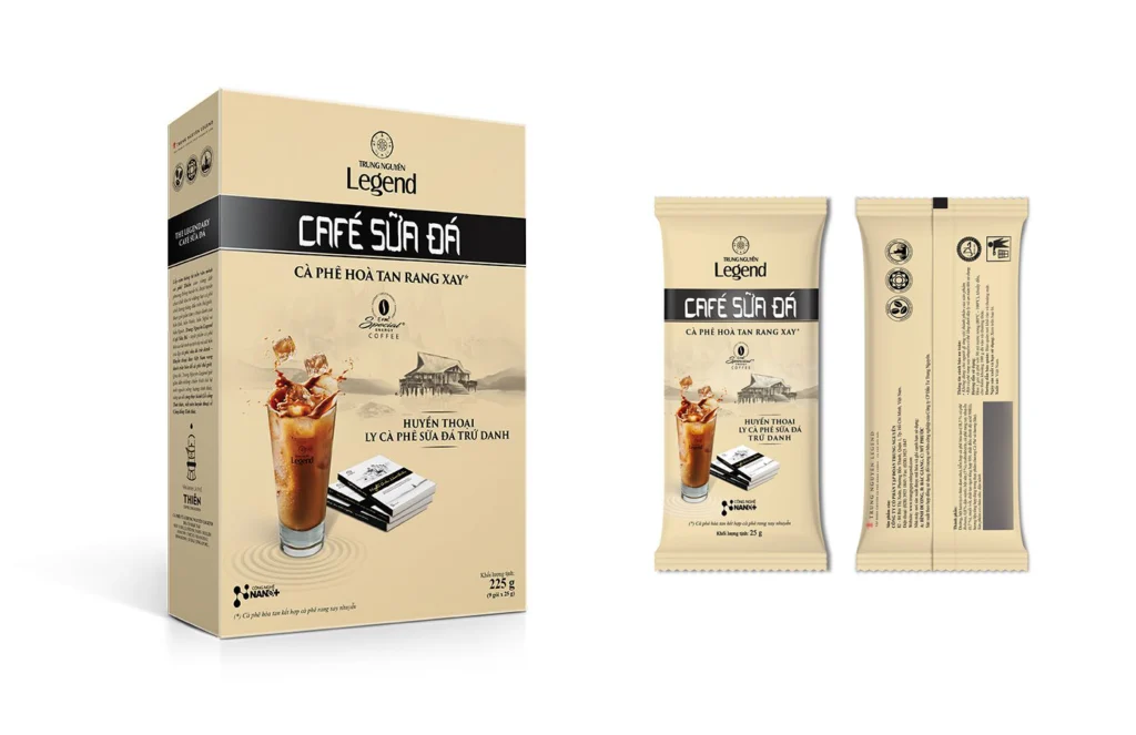 mẫu bao bì cà phê trung nguyên