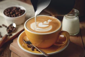 tạo hình sữa latte